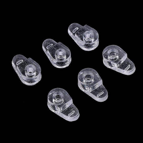 100 stk. plastikglasfastholdere, transparente spejlskabsfikseringsclips