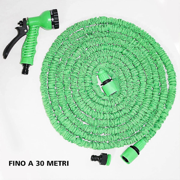 Have-Gardens Udvidbar Have Slange, Sammenklappelig Slange med Krog, 7 Funktioner, Udvidbar Have Slange med 7 Dyser, 30m.
