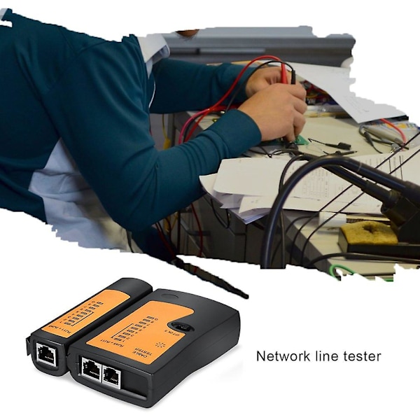 Rj45 Rj11 Rj12 Cat5 Utp Kabel Lan Tester Netværkskabel Tester Lan Kabel Tester Netværksværktøj Netværksreparation Hurtig Levering