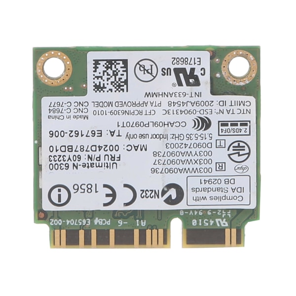 6300an 2,4g/5g Mini Pci-e Dual Band trådlöst nätverkskort för X230 X220 T410