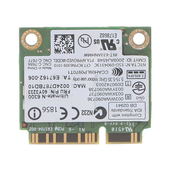 6300an 2,4g/ 5g Mini Pci-e Dual Band trådløst nettverkskort for X230 X220 T410