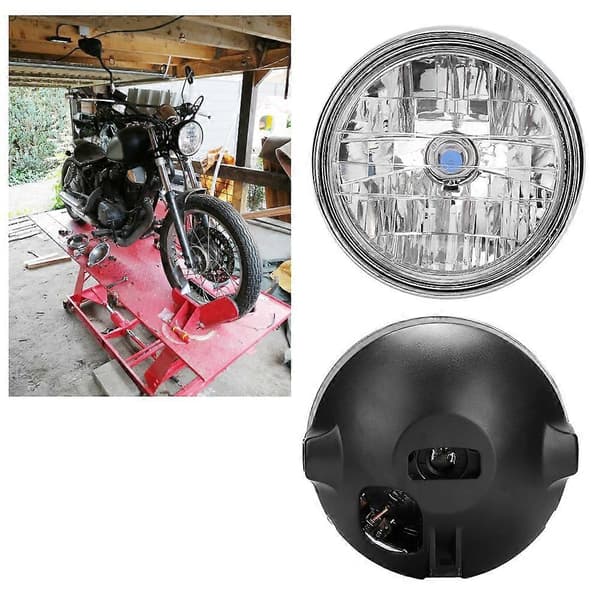 Modifierad Retro Rund Motorcykel Framstrålkastare Passar för CB400/900