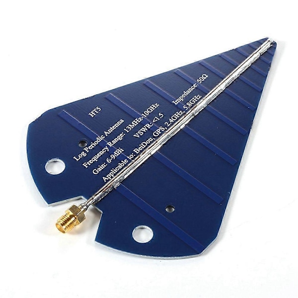 HT5 Log-periodisk antenn 1.3-10GHz Hög förstärkning 6-9dBi 50Ohm Bredbands testantenn för VHF UHF SHF Bei