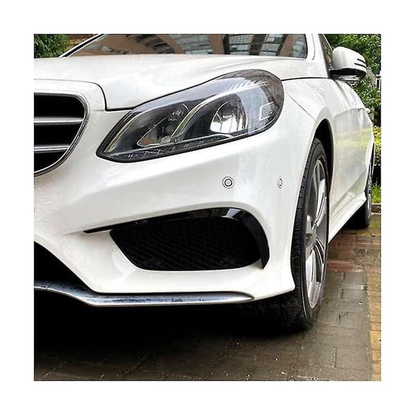 Front Bumper Splitter Spoiler Tåkelys Øyenbryn For E Klasse W212 Facelift 2013-2015 Piano Sort