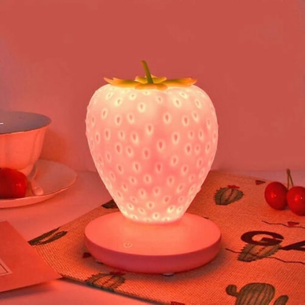 Kreative Bordlamper Jordbær Natlamper (Pink)