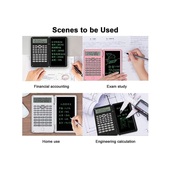 Videnskabelige lommeregnere, 12-cifret LCD-skærm lommeregner til kontorkontorer til hjemmeskole Meeti