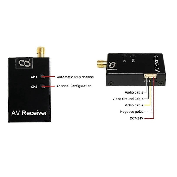 708R 5.8G 48CH Langaton Audio/Video FPV Vastaanotinmoduuli RC8X Lähettimelle