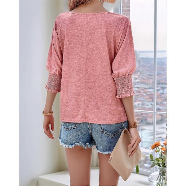 Dam Crew Neck Casual Tunika Toppar Rosa M