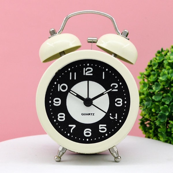 3 Inches Alarm Clock, Analog Metal Alarm Clock , Student Home Decoration Desktop Clock