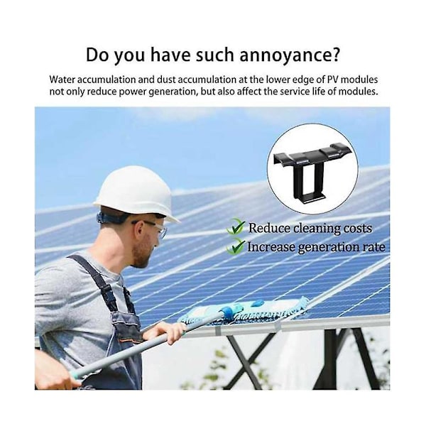 20 stk. fotovoltaisk panel dræningsspænde overfladeplade solpanel vanddrænclips til solpaneldræning sort 40 mm