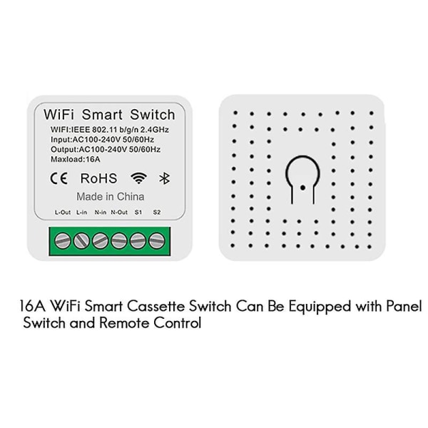 Tuya 16a Wifi Mini Smart Switch Diy Control Rele ajastin Smart Life Yandex