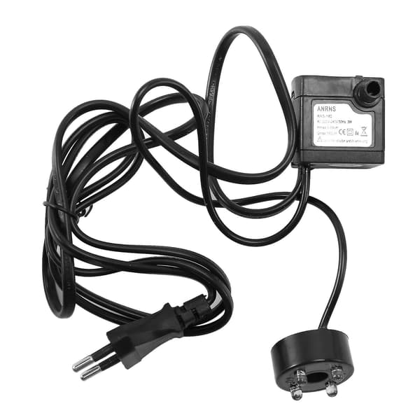 3W Vandpumpe til Akvarium med 4 LED Lys - EU Stik - Hao