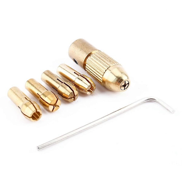 1 Set/8 st 0,5 mm-3 mm Liten Elektrisk Borrchuck Mikro Mini Twist Borrverktyg YEMAA