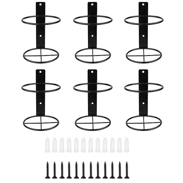 1 Set Vinhylla Väggmonterad Förvaring Spiral Metall Vinflaska Väggdisplayhållare Matrum
