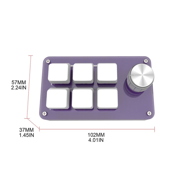 Brugerdefineret tastaturprogrammering Makroknap 6 taster Copy Paste Mini mekanisk tastatur