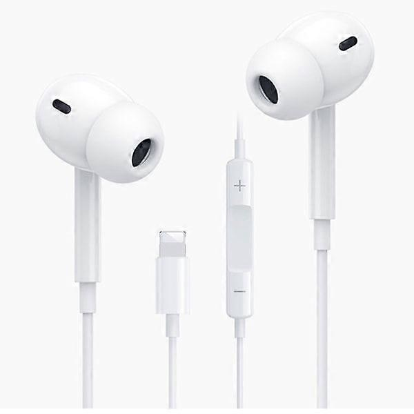 iPhone hörlurar med Lightning-mikrofon och Bluetooth, vit