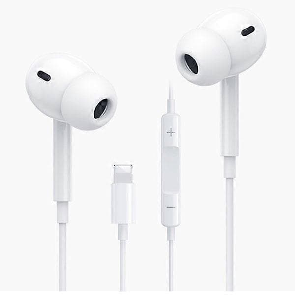 iPhone-kuulokkeet Lightning-mikrofonilla ja Bluetoothilla, valkoinen