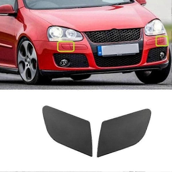 Til Golf V MK5 2003-2009 Front Kofanger Forlygte Lygte Vaskerdyse Dæksel