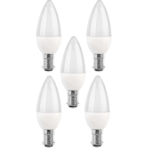 Förpackningar med B15 LED-lampor, 5 W glödlampa, 220 V 270 Lm, dagsljus 3000 K, B15 bajonettfattning, [energieffektivitetsklass A+].