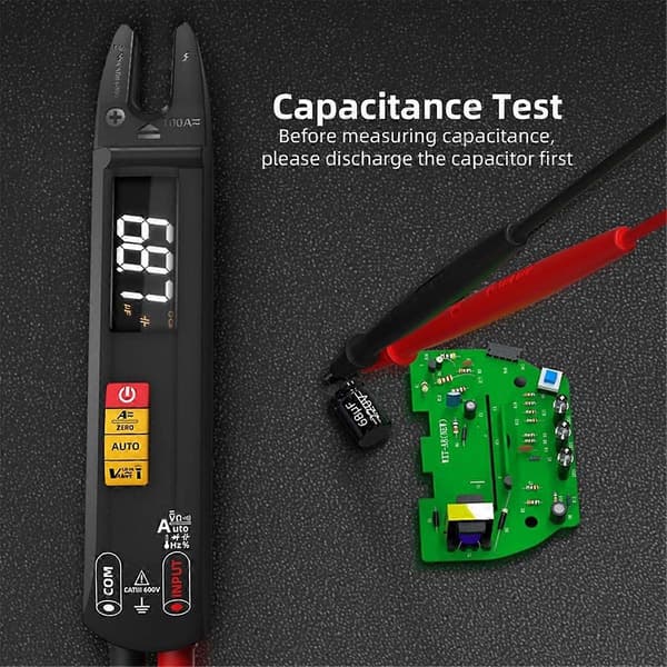 Multimeter 6000 Telling Klemmemeter, Smart Modus Lading, Måling av Motstand, Kapasitans, Frekvens, Kontinuitet