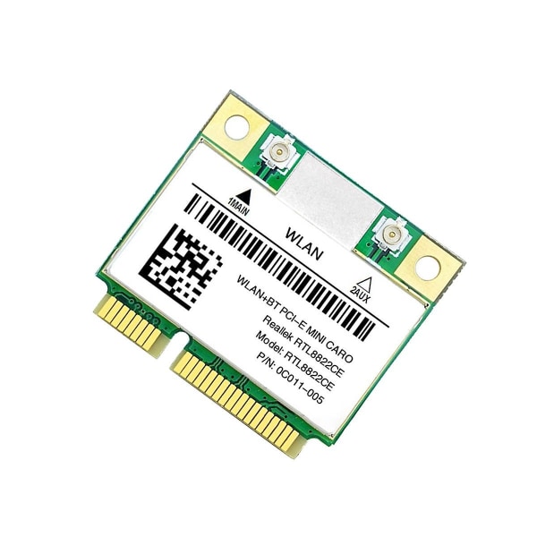 Rtl8822ce Wifi-kort+2xantenne 1200mbps 2,4g+5ghz 802.11ac Network Mini Pcie Bt 5.0-støtte Laptop/p