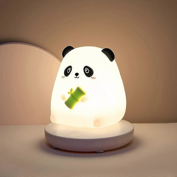 Sød Dyre Natlampe Tegneserie Kreativ Touch Dæmpning Blødt Lys Holdbar Kan Bruges Sikkert Velegnet Til Børneværelse Soveværelse (panda)