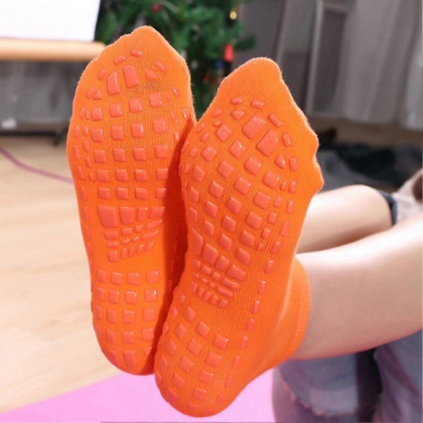 2 par Sokker Korte Anti-slip Bomuldssvedabsorption Sportsudstyr Til Trampolin Qinhai