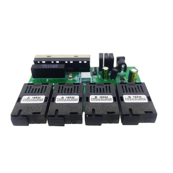 100M Reverse POE Fast Ethernet Kuitukytkin 4F4E Ulostulo 12V Optinen Media Converter Ethernet SC PCB