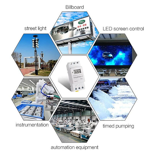 Sinotimer Tm616w-2 30a 220v Elektronisk Ugentlig Programmerbar Digital Tidskontakt Relæ Timerstyring