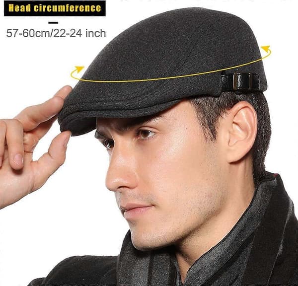 Herr Flat Caps Basker Tweed Klassisk Tweed Keps Grey