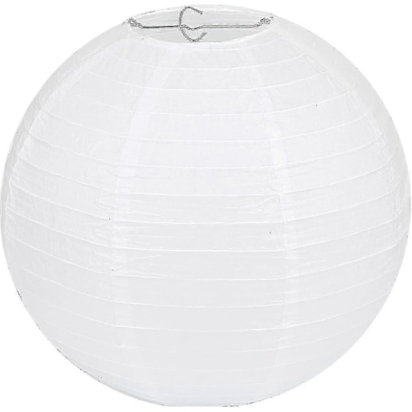 10 Stykker Hvid Papirlanterne 12 tommer (30 cm) Kugle Papirlanterne Til Bryllup Hjemmefest Dekoration Fk