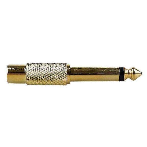 2st 6,35mm 1/4\" Mono Hane Jack till RCA Hona Kontakt Ljudadapter Kabel Konverterare SHYTMV
