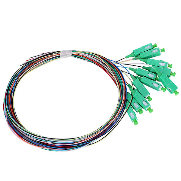 12-kjerners SC Single Mode Fiber Pigtail-kabel for nettverkskommunikasjonssystem