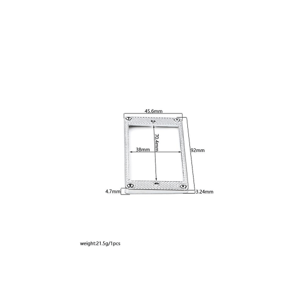 2 stk. Humbucker Pickup Ring Metal Buet Bundramme til Elektrisk Guitar Dele