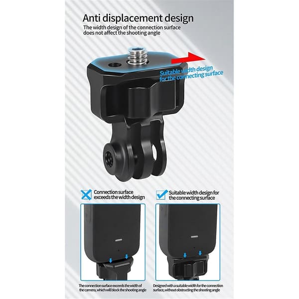 Til Opgraderet 2Rd Tre-Kort til 1/4 Adapter Alai Positionering Adskillelse Fast Monteringsbase, Sort A