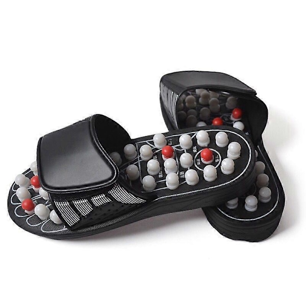 Akupressur Fodmassager Akupunkt Stimulation Massage Hjemmesko Sandaler Zoneterapi Stress Relief Gave Til 1sæt Sort