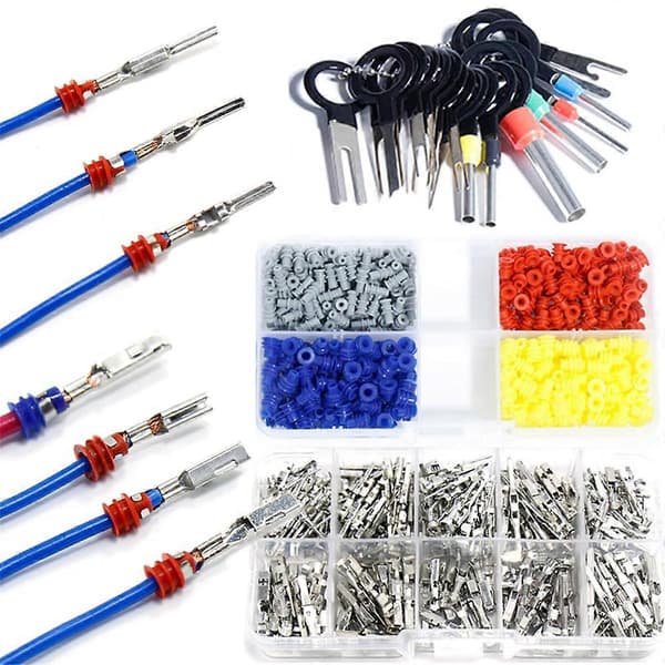 690 st Kontaktdon Stift Krympta Terminaler Bil Kit