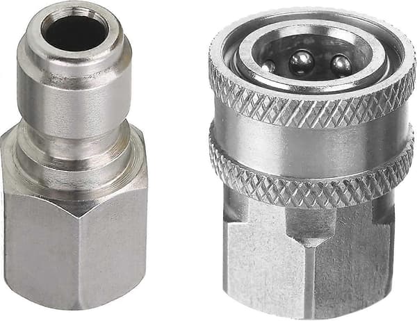 Trykvaske Adapter Sæt, 3/8 Tommer Hurtigkoblingssæt, Hun Fitting, Rustfrit Stål, 5000 Psi
