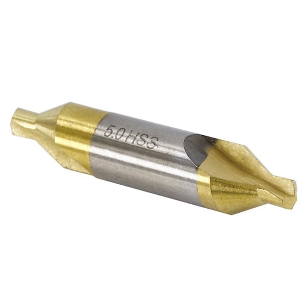 Snabbstål Centrerborr 7-Delars Set 1.0mm 1.5mm 2.0mm 3.5mm 4.0mm 5.0mm för Svarv Metallbearbetning