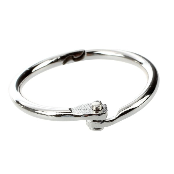 100 stk. Heftebokbinder 30 mm Ytre Diameter Løsblad Ring Nøkkelring