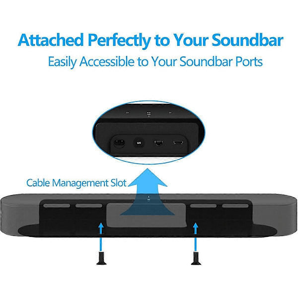 Väggfäste för Soundbar för Sonos Beam, väggfäste kompatibelt med Sonos Beam Sound Bar