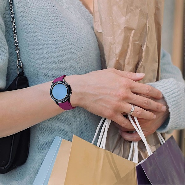 Yhteensopiva Samsung Galaxy Watch 4 -rannekkeen kanssa 40 mm 44 mm / Galaxy Watch 4 Classic -rannekkeet 42 mm 46 mm / Galaxy Watch 3 -ranneke 41 mm, Ei rakoa Pehmeä silikoninen urheilun mainos