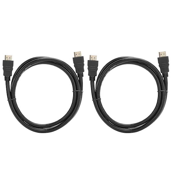 2 stk. HDMI AM til AM kabel 1.4 Simpel version Kobberleder Jernskal 1080P Konverter 1,5 meter