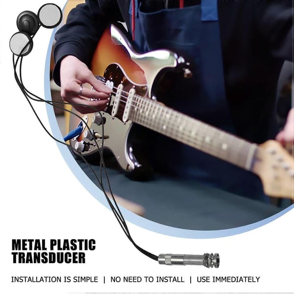 Universal Pickup Piezo 3 Transducer 6.35mm Til Akustisk Guitar Ukulele Mandolin