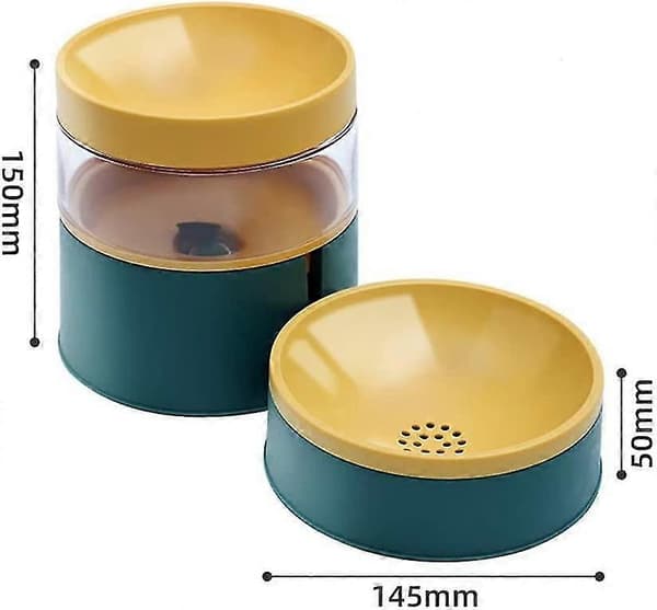Automatisk kattefoderdispenser og automatisk kattevanddispenser 2 i 1 sæt foder- og drikkeskåle til katte og hunde kapacitet 1L