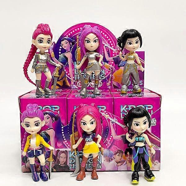 K-POP Demon Hunter figur blind box trendig leksaksdocka ornament (6 figurer)