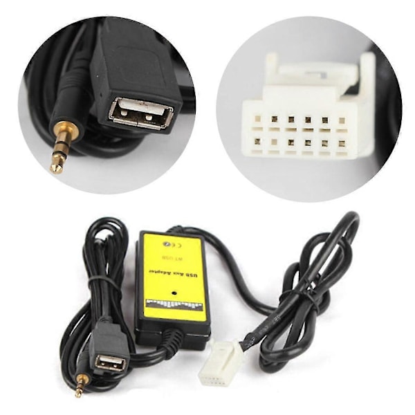Auton Mp3-ääniliitäntä Sd Aux Usb -sovitin C D -vaihtaja Rav4 2003-2010-Yvan