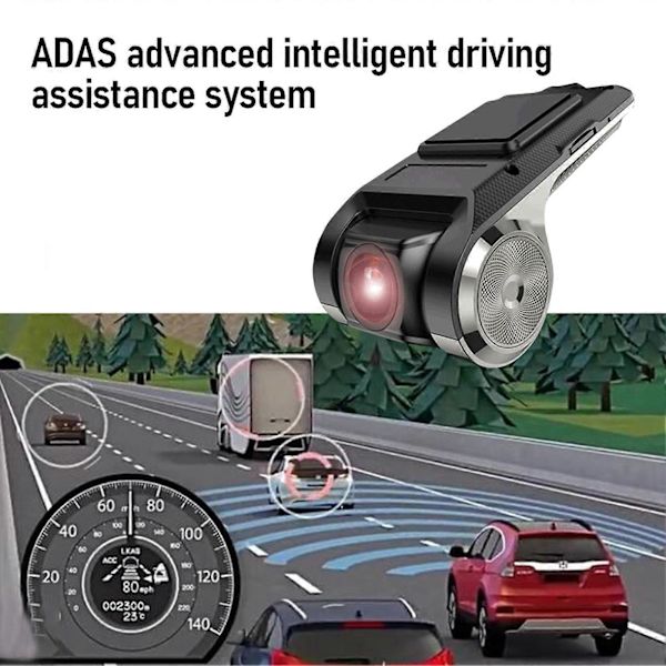 U2 Dash Cam enkelt linse navigation fuld høj klarhed USB ADAS bil DVR til Android