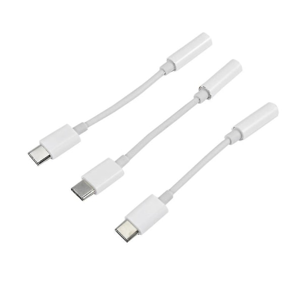 3 kpl tyypin C - 3,5 mm:n kuulokeliitäntäsovitin, usb-c - 3,5 mm:n naaraspuolinen aux-mikrofoniliitäntäkaapeli F