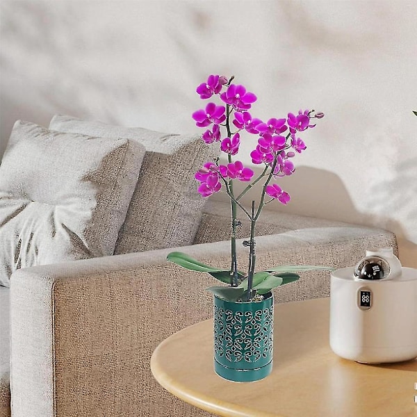 Krukor med hål, 10 cm keramikkruka för omplantering, blomkruka inomhus utomhus, andningsbar grön